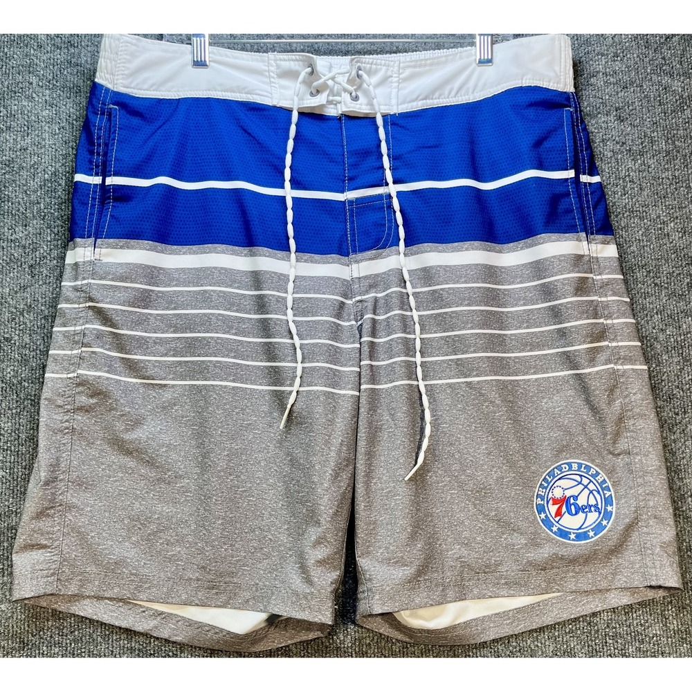 Philadelphia‎ 76ers Swim Trunks Liner Shorts Mens Large Blue Gray NBA Basketball